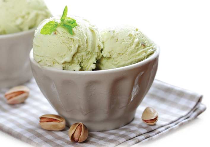 Helado de pistacho sin leche