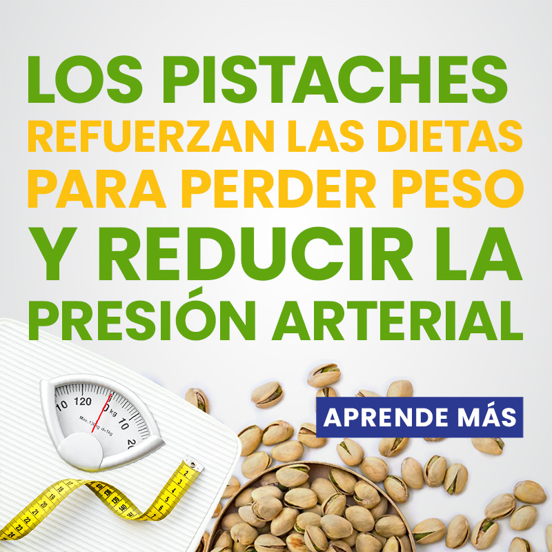 Los pistaches refuerzan las dietas para perder peso y reducir la presión arterial