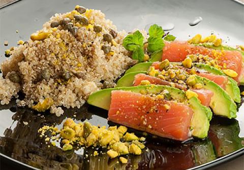 Ensalada de quinoa con pistachos