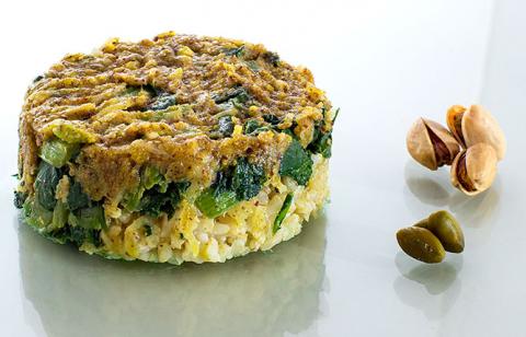 GRATINADO DE ARROZ, ESPINACAS Y PISTACHO AMERICANO, LA NUEVA RECETA HEALTY DE MAGDA CARLAS